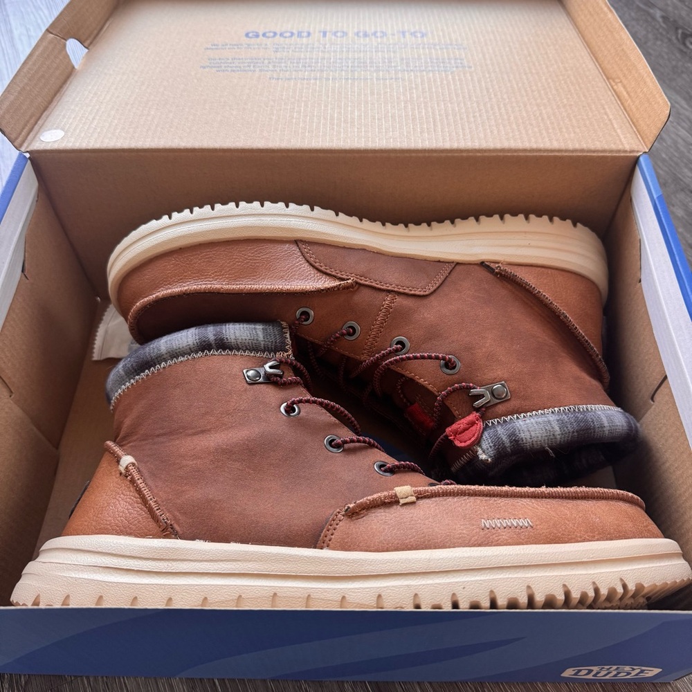 Hey Dude Bradley Classic Boots – Cognac | Men’s Size 10 | NWT - Picture 2 of 8